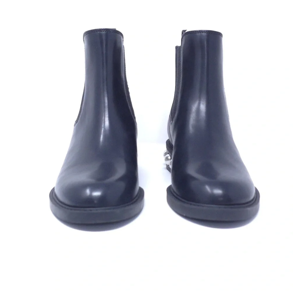 On 34th Jeovana Chelsea Ankle Boots Black Pearl Heel 5.5M - Picture 3 of 11